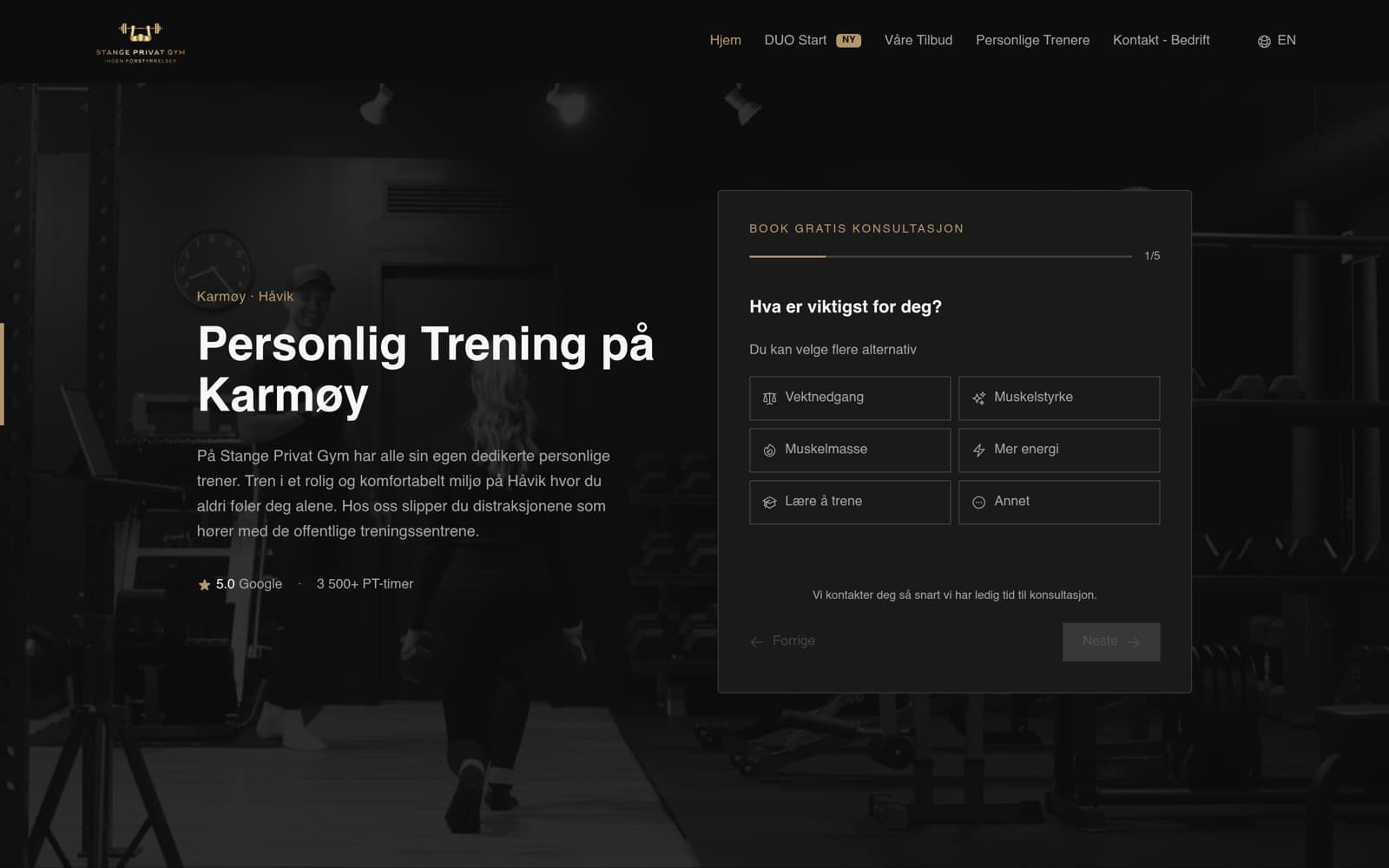 Skjermbilde av Stange Privat Gym